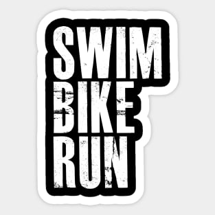 Swim Bike Run Sticker